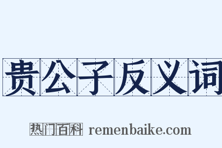 贵公子反义词是什么意思的图片